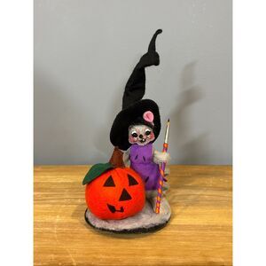 Annalee 5” Pumpkin Painter Witch Mouse Halloween 2016